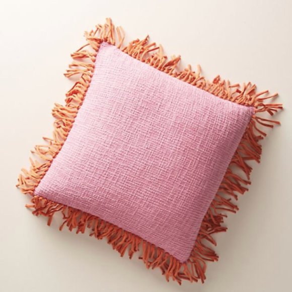 Anthropologie Other - 💫HOST PICK💫 Anthropologie Pink Fringe Pillow